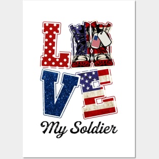 Army Love My Soldier Personalized Posters and Art